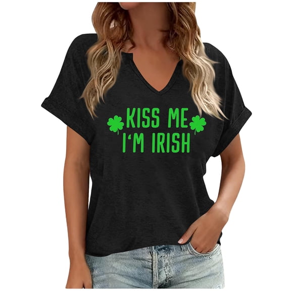 Ounisa Womens Funny St Patricks Day T Shirts for Girls Cute Tees for Saint Patricks Day