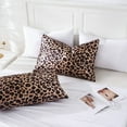 thumbnail image 6 of MR&HM Satin Pillow Case, 2 Pack Satin Queen Silky Pillowcase for Hair and Skin, Satin Pillowcase Set of 2, 20x30, Brown Leopard, 6 of 8