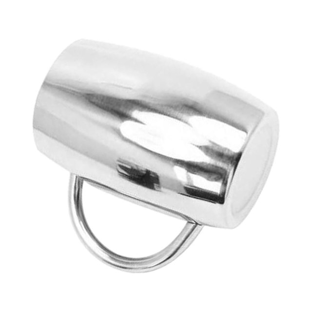 Transemion Tasse de Thé à Café en Acier Inoxydable Isolé par Double Paroi et Argent 550ml 1Set Longue Durée