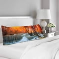 thumbnail image 2 of ABPHOTO Beautiful Waterfall Autumn Forest Fall Tree Leave Body Pillow Covers Case Pillowcase 20x60 inch Couch, 2 of 2