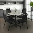 thumbnail image 2 of Regency Cain 36 in. Round X-Base Breakroom Table- Maple & 4 Restaurant Stack Chairs- Black, 2 of 8