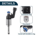 thumbnail image 3 of Fuel Injector for Infiniti QX56 5.6 2011-2013 Flow Match No.16600-1LA0A Fuel Nozzle Black Silver Tone 1 Pc, 3 of 7