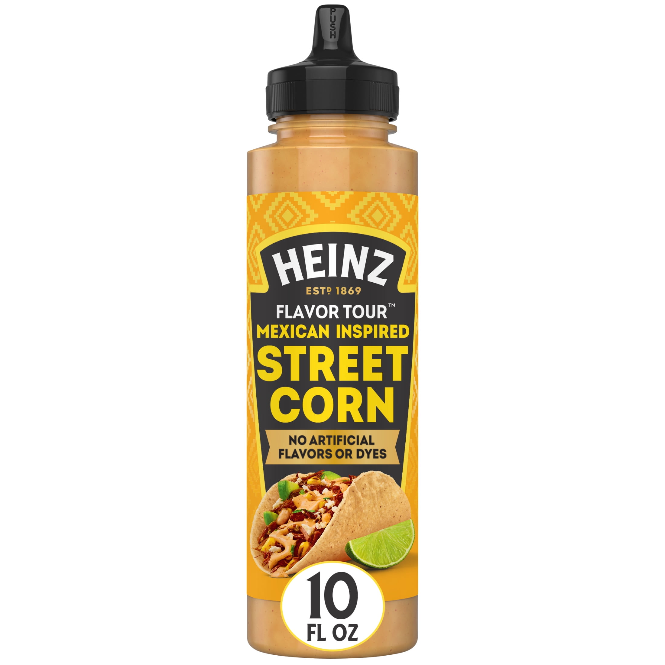 (3 pack) Heinz Flavor Tour Mexican Inspired Street Corn Sauce, 10 fl oz Bottle