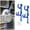 Blue, variant on Hooks for Pool Accessory - 2PC Telescopic Rod Cleaning Hanger for Efficient Placement and Organization