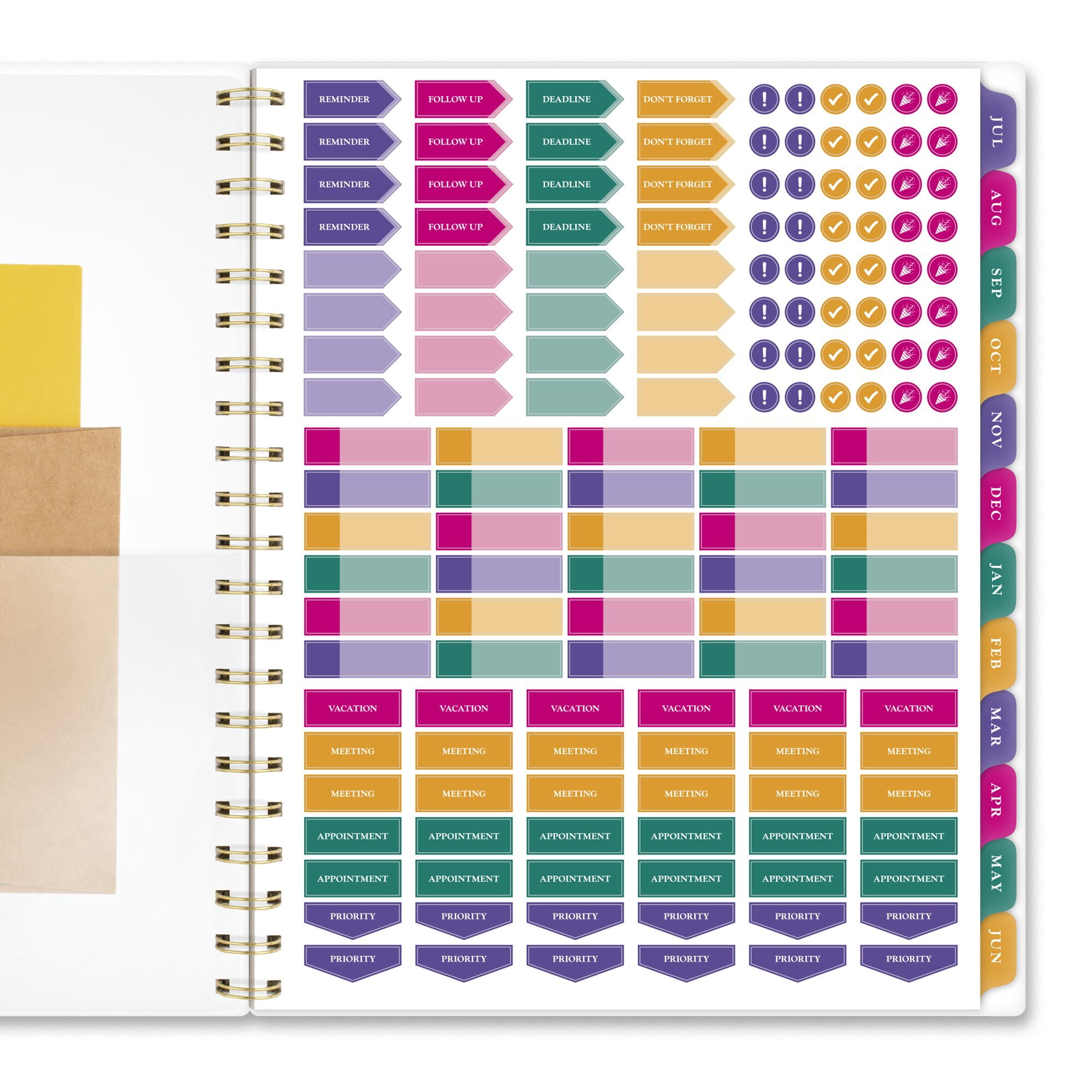 AT-A-GLANCE BADGE Academic 2026-2027 Weekly Monthly Planner Floral Large 8 12 x
