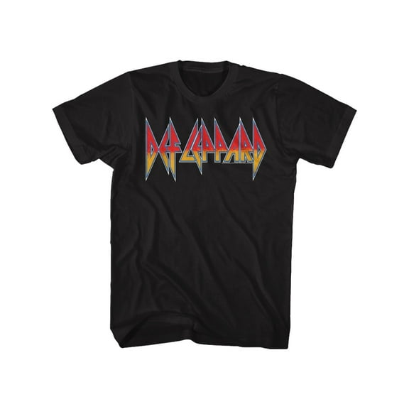 Def Leppard Logo Black Adult T-Shirt Tee