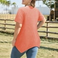 thumbnail image 3 of Wxjgog Women Plus Size Tops Cut Out V Neck 3/4 Sleeve Blouses Dressy Casual Tunic Tops to Wear with Leggings(L-5XL), 3 of 6