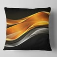 thumbnail image 2 of Designart Gold Pink Inward Waves - Abstract Throw Pillow - 18x18, 2 of 5
