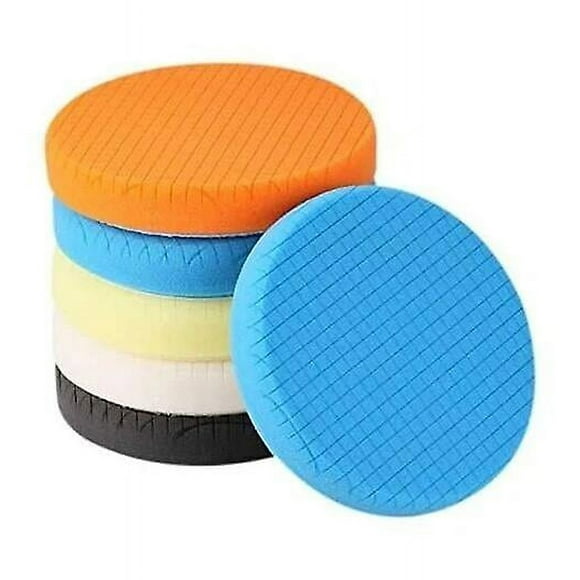 Polishing Pad, 5 Pieces 180mm/6 Inch Polishing Sponge Polishing Kit for Car Polisher Buffer Pad/for RO/DA Dual Action Polisher Buffing -SPPS7M5