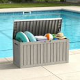 thumbnail image 5 of Yardgrace Outdoor Patio Box Deck, Outdoor Storage Box, 90 Gallon Resin Waterproof Deck Box, UV-Resistant Patio Storage Bin, Tool-Free Assembly, Grey, 5 of 7