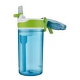 thumbnail image 5 of Contigo Kids 2-in-1 Snack Hero Tumbler Featuring 4oz Snack Holder Stacked on Top of 13oz Water Bottle - BPA Free, Durable Tritan w/Flexible Carry Handle & Spill-Proof Valve, Green & Blue – 2 Pack, 5 of 7