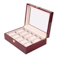 thumbnail image 2 of Caja Organizadora De Relojes, Caja De Reloj De Madera Premium Para Nias, Mujeres, Decoración Del Hogar, 10 Ranuras Sunnimix Ver almacenamiento, 2 of 8