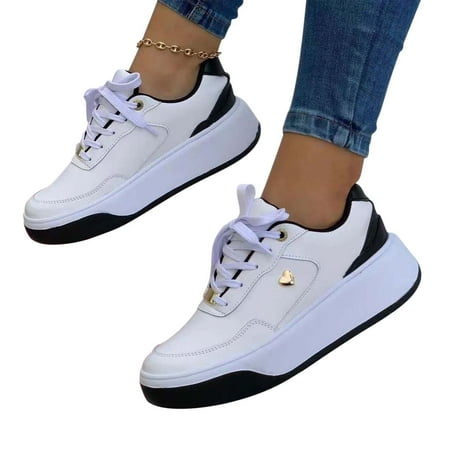 

Kayannuo Womens Running Shoes Clearance Womens Sneakers Women s Thickness Round Toe Color Fashionable Casual Sports Shoes