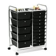 thumbnail image 6 of Topbuy Rolling 15-Drawer Organizer Cart,Rolling cart/W Wheels Black, 6 of 7