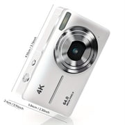 64MP Ultra HD Digital Camera with 64GB Card, 18X Zoom & Auto FOCUS, Compact Rechargeable Point and Shoot Camera for Travel, Vlogging and Video Recording