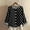 Black, variant on Long Sleeve Shirts For Women Casual Button Long Sleeve Printed Top Bamboo Hemp Fabric V Neck Loose Green S-Xxl