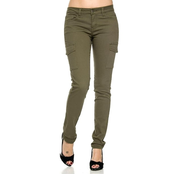 Wax Jean WAX JEAN Women's PREMIUM Womens Stretch Solid Casual Skinny