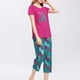 Hauts de Vêtements de Nuit pour Femmes avec Pantalons Capri Pyjama Sets – image 4 sur 7