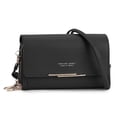 thumbnail image 2 of BadPiggies Small Crossbody Cell Phone Bag for Women, Mini Over Shoulder Handbag Purse with Credit Card Slots (Black), 2 of 8