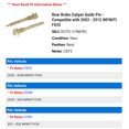 thumbnail image 2 of Rear Brake Caliper Guide Pin - Compatible with 2003 - 2012 INFINITI FX35 2004 2005 2006 2007 2008 2009 2010 2011, 2 of 2