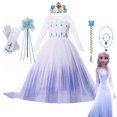 thumbnail image 1 of Disney Frozen Princess Elsa Dresses For Girls Costume Kid Cosplay Snow Queen Fantasia Mesh Clothes Carnival Birthday Party Dress5T(tag 120) Gao Jinjia LED, 1 of 2