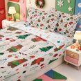 thumbnail image 3 of Manfei Rustic Christmas Animals Zipper Full Size Comforter Sets with Fitted Sheet and 2 Pillowcases,Winter Holiday Zipper Bedding Set,Xmas Reversible,4 Pieces, 3 of 7