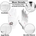 thumbnail image 2 of Golf Gloves Men Left Hand Right Handed Rain Grip Value 4 Pack, All Weather Durable Grip, 2 of 9