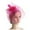 Hot Pink, variant on Women Tea Party Headband Wedding Flower Mesh Feathers Hair Clip
