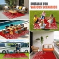 thumbnail image 4 of Red Botanical Outdoor Rug for Patio/Deck/Porch, Non-Slip Large Area Rug 6 x 9 Ft, Farmhouse Spring Summer Flower Indoor Outdoor Rugs Washable Area Rugs, Reversible Camping Rug Carpet Runner, 4 of 8