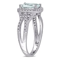 thumbnail image 3 of Everly Women's Aquamarine 10K White Gold Engagement Ring, 3 of 7
