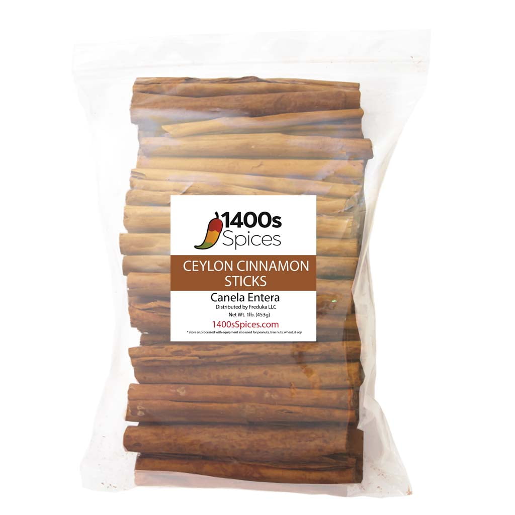 1lb Ceylon Cinnamon Sticks from Sri Lanka 5', True Cinnamon Stick, Canela Entera by 1400s Spices