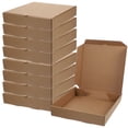 thumbnail image 1 of 10pcs Takeout Pizza Preservation Box Thicken Kraft Paper Pizza Wrapping Box Pizza Takeout Delivery Box, 1 of 2