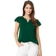 thumbnail image 2 of Camiseta Manga Tulipán Cuello En V Básico Para Mujer Verde S, 2 of 6