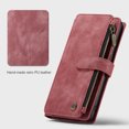thumbnail image 6 of Dteck Wallet Case for Samsung Galaxy A13 5G ,Magnetic Retro Leather Case Flip Folio Zipper Purse with Card Holder Slot Kickstand Shockproof Phone Cover for Samsung Galaxy A13 5G 6.5-inch,Red, 6 of 6