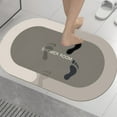 thumbnail image 1 of Alfombra de baño 16x24 Súper absorbente de secado rápido | Respaldo de goma antideslizante | Tapete lavable para el baño gris azul rosa | Alfombra moderna de ducha para bañera y lavabo | Sin mudas, 1 of 3