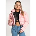 thumbnail image 4 of Veste Matelassée Courte pour Femmes, Manteau d'Extérieur Rose P, 4 of 7
