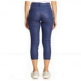 thumbnail image 5 of Couver Women's Ultra Stretch 5 Pocket Capri Jeggings Pull-On Denim Look Pants, Denim Blue, Small, 1 Pair, 5 of 9