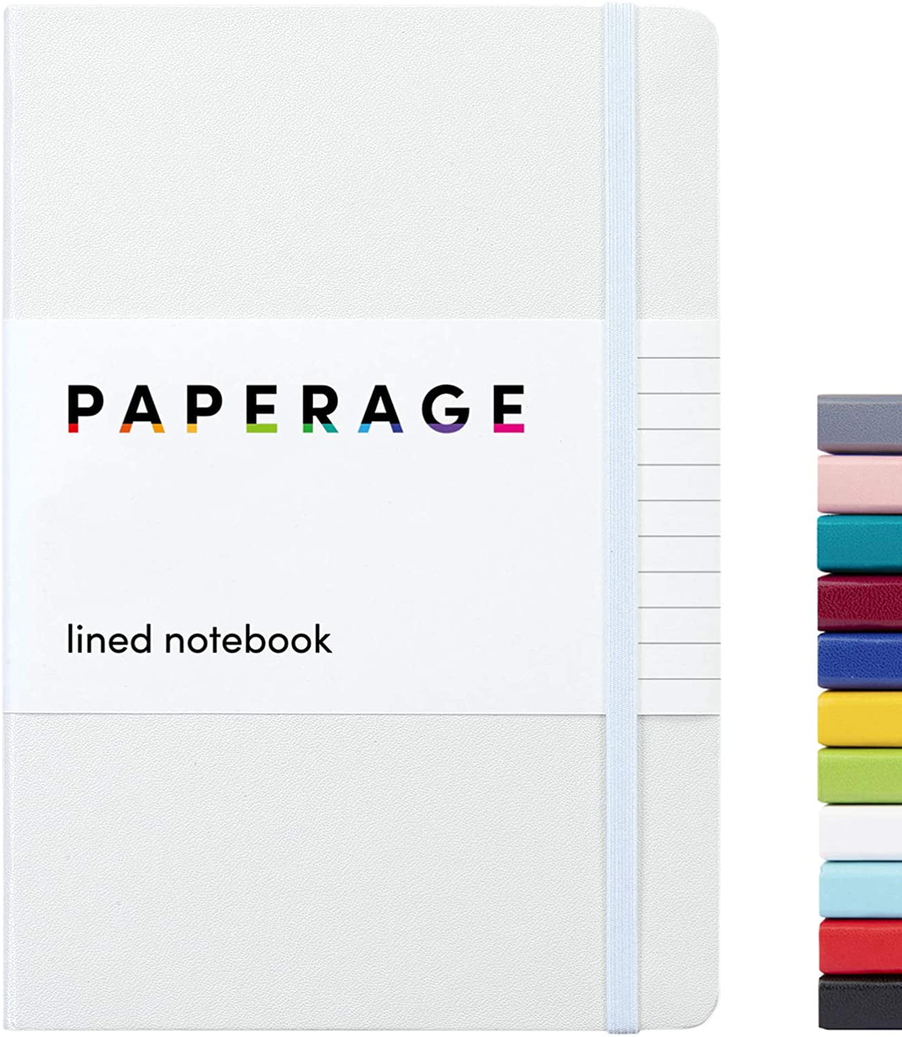 Paperage Lined Journal Notebook, Hard Cover, Medium 5.7 x 8 inches, 100