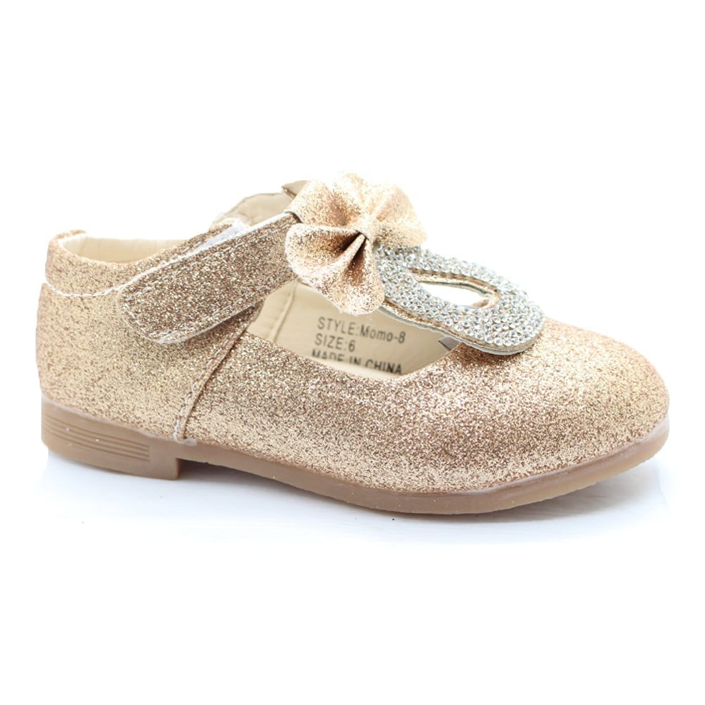 little girl gold glitter shoes