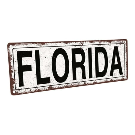 Outdoor Florida 4 X12 Metal Sign Wall Décor For Home And Office Outdoor Florida 4 X12 Metal Sign Wall Décor For Home And Office