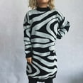 thumbnail image 4 of Ailaofu Women’s Mock Neck Sweater,Zebra Print Top,Knit Pullover Sweater Long Sleeve for Women Trendy 2025, 4 of 5