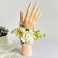 thumbnail image 4 of Handmade Rose Wrist Flower Delicate Adjustable Strap Fabric Chic Wedding Accessory Wrist Flower for Bridesmaids, 4 of 10
