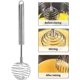 thumbnail image 2 of Spring Coil Hand Push Whisk,Stainless Steel Eggs Beater Milk Whipper,Manual Eggs Blender(size:9.45x2.36inch), 2 of 5