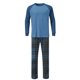thumbnail image 5 of Conjunto de pijama informal de estilo masculino, camisa de manga larga con cuello redondo y cordón en la cintura, pantalones largos holgados, conjuntos para el hogar, pantalones cortos de manga corta, 5 of 7