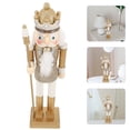thumbnail image 4 of Wooden Nutcracker Figurine Wood Nutcracker Wedding Desktop Decor Garden Decor, 4 of 9