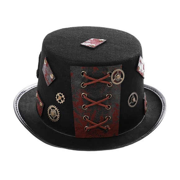 Goth Steampunk Top Hat with Cosplay Costume Hat, Costume Gift Unisex DIY Men