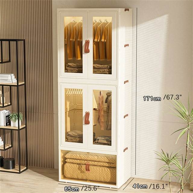 Garde-robe Simple Pliable, Penderie Portative, Armoire à Vêtements, Chambre, Pouponnière, Armoire, Installation Rapide Sans Outils, Commode, Armoire de Rangement