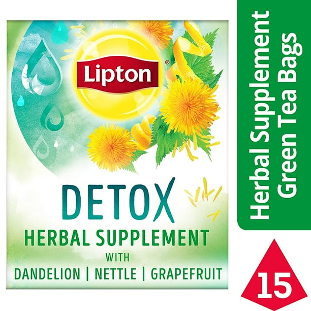 Lipton Herbal Supplement With Green Tea Detox 15 Ct Walmart Com Walmart Com