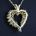 thumbnail image 4 of 14k Yellow Gold Plated 2.50Ct Round Cut Lab Created Diamond Women's Heart Shape Pendant 18", 4 of 4