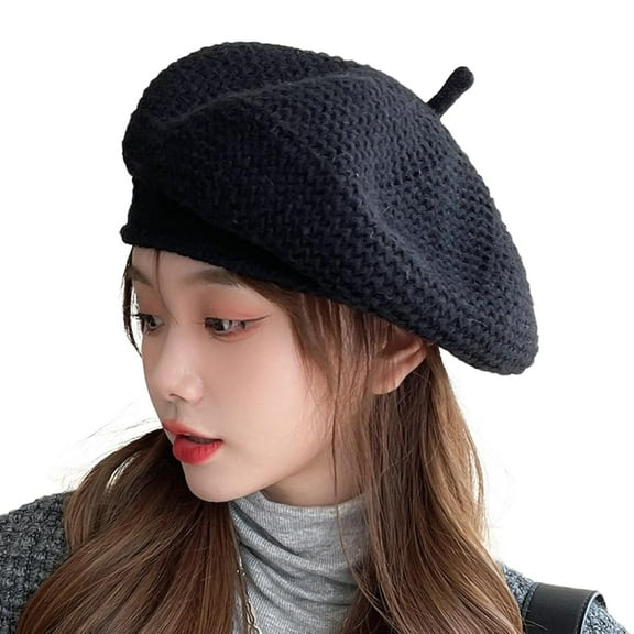 Knitted Berets for Women French Beret Hats for Women Trendy Painter Cap Beanies Warm Fall Winter Hat Tea Party